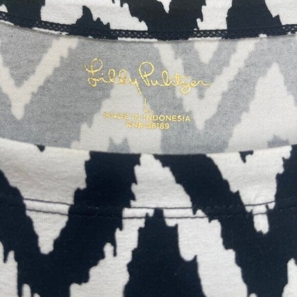 LILLY PULITZER SOPHIE DRESS IN BLACK GET YOUR CHEV ON PRINT - Picture 7 of 7